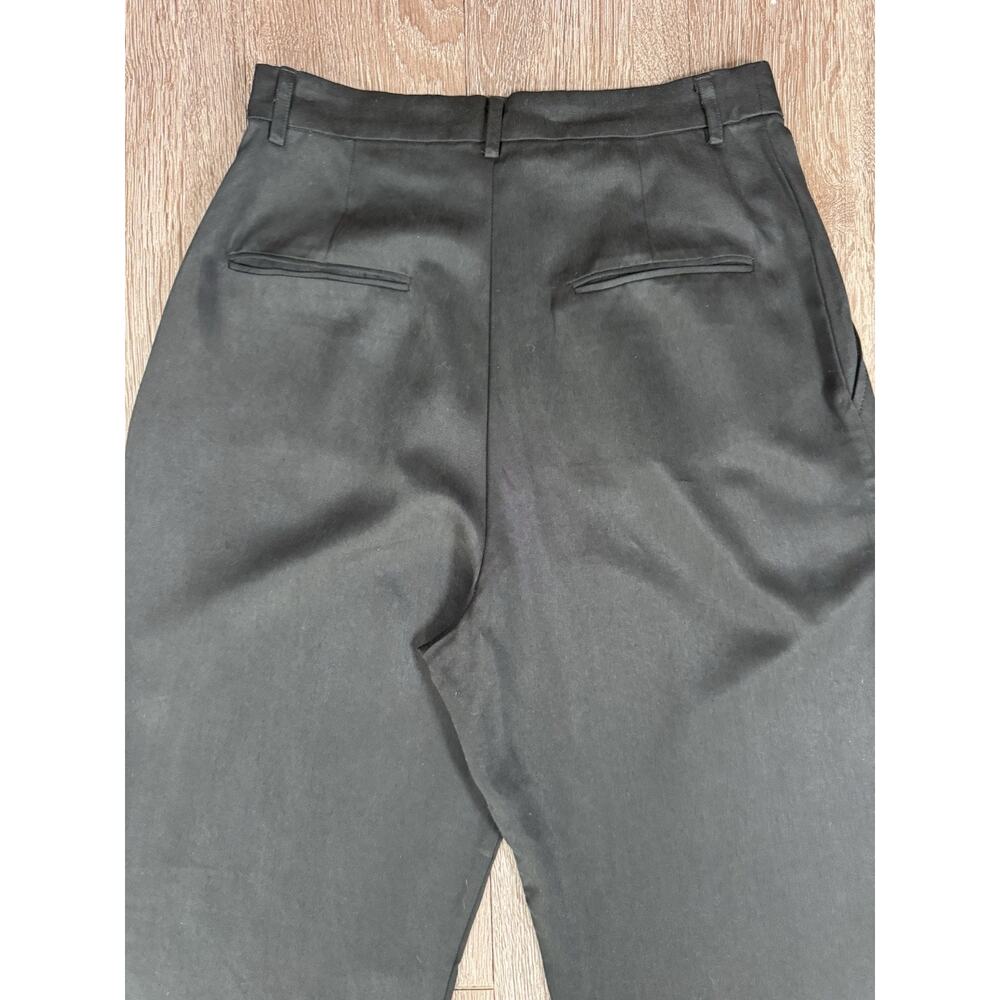 Reformation Black Pleated Relaxed Bottom Flare Pants -Sz 6~ Stylish~ - Picture 13 of 15